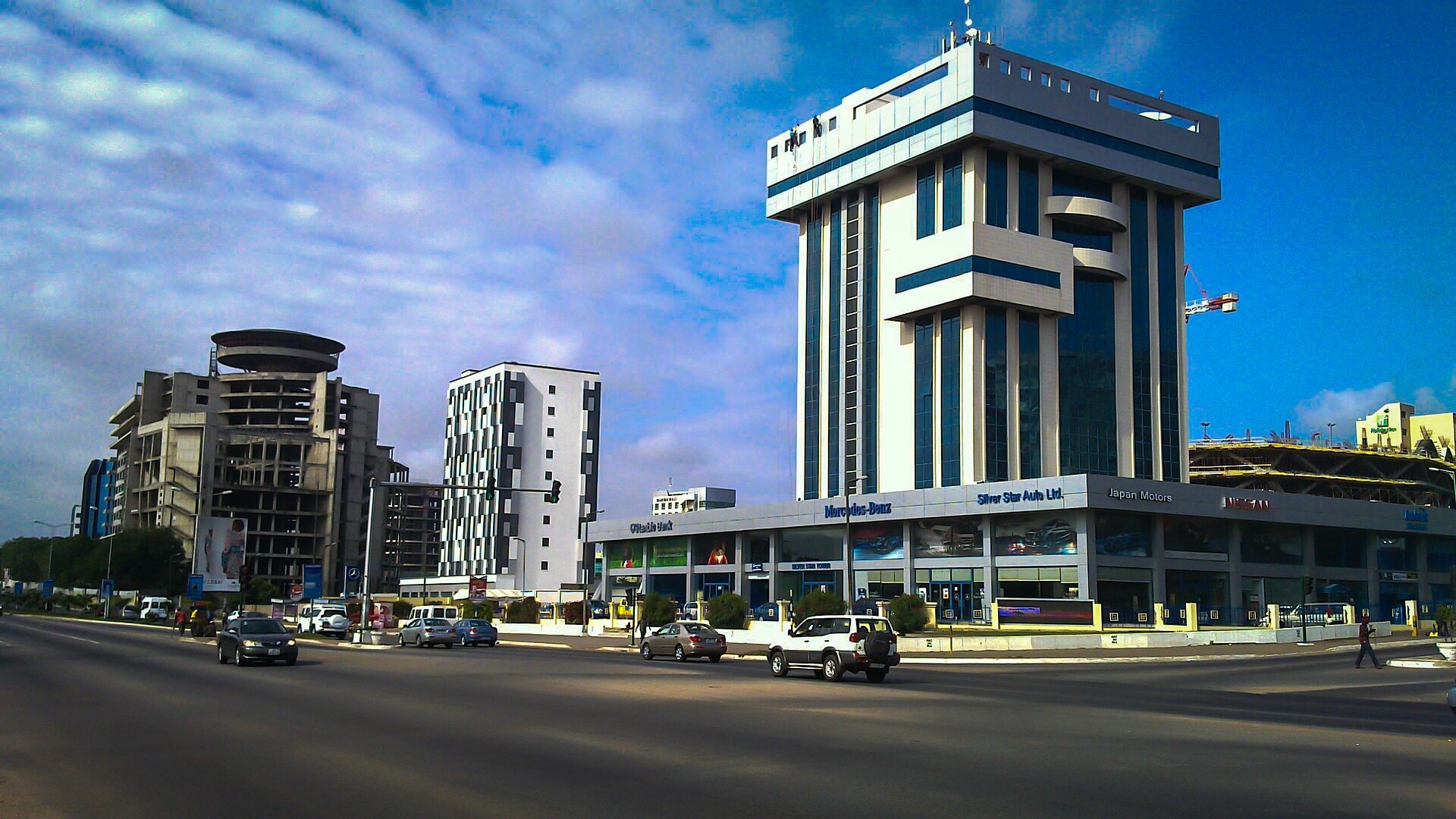 Modern Accra skyline